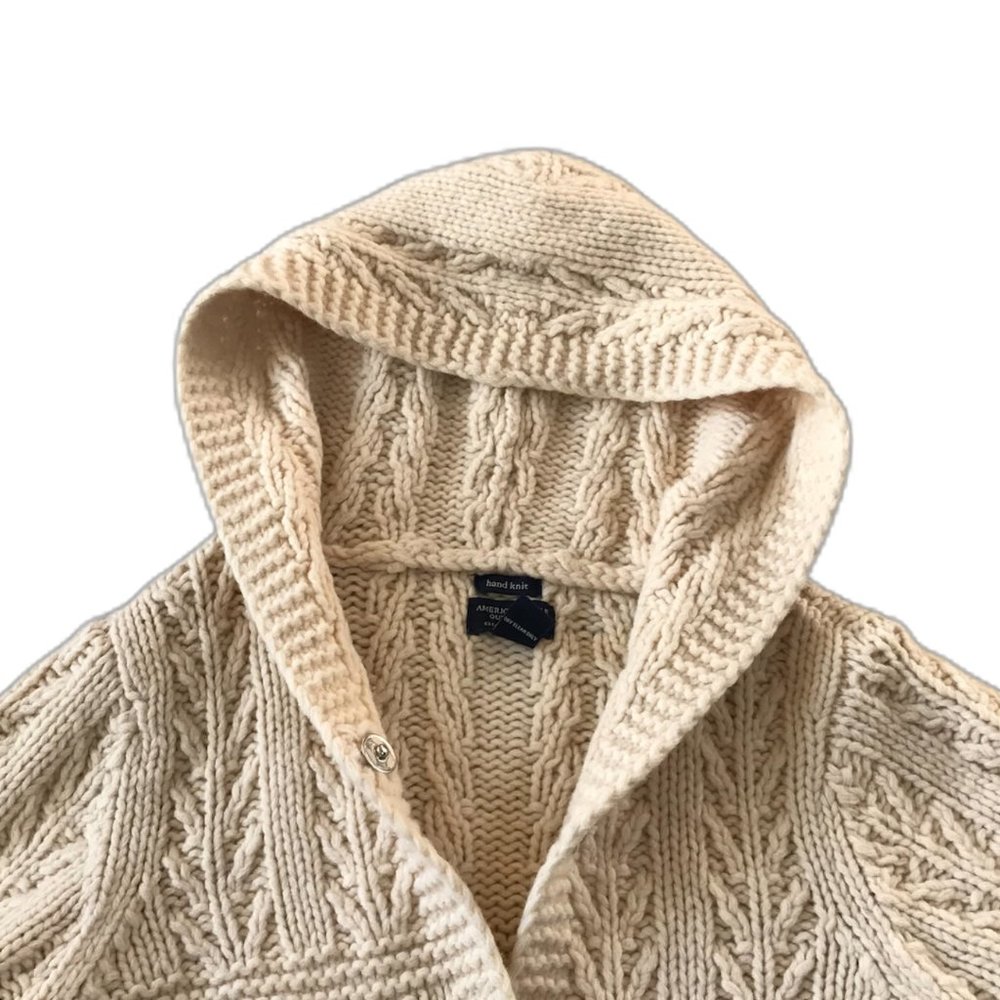 American Eagle Hand Knit Lamb Wool Sweater Sz Large - Picture 6 of 8